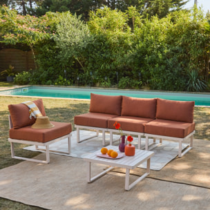 Salon de jardin modulable aluminium 4 places CLEA