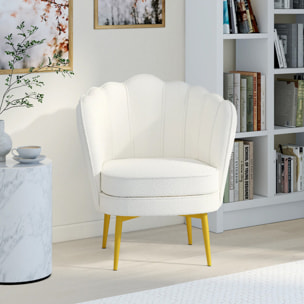 Fauteuil Arielle - Blanc bouclette