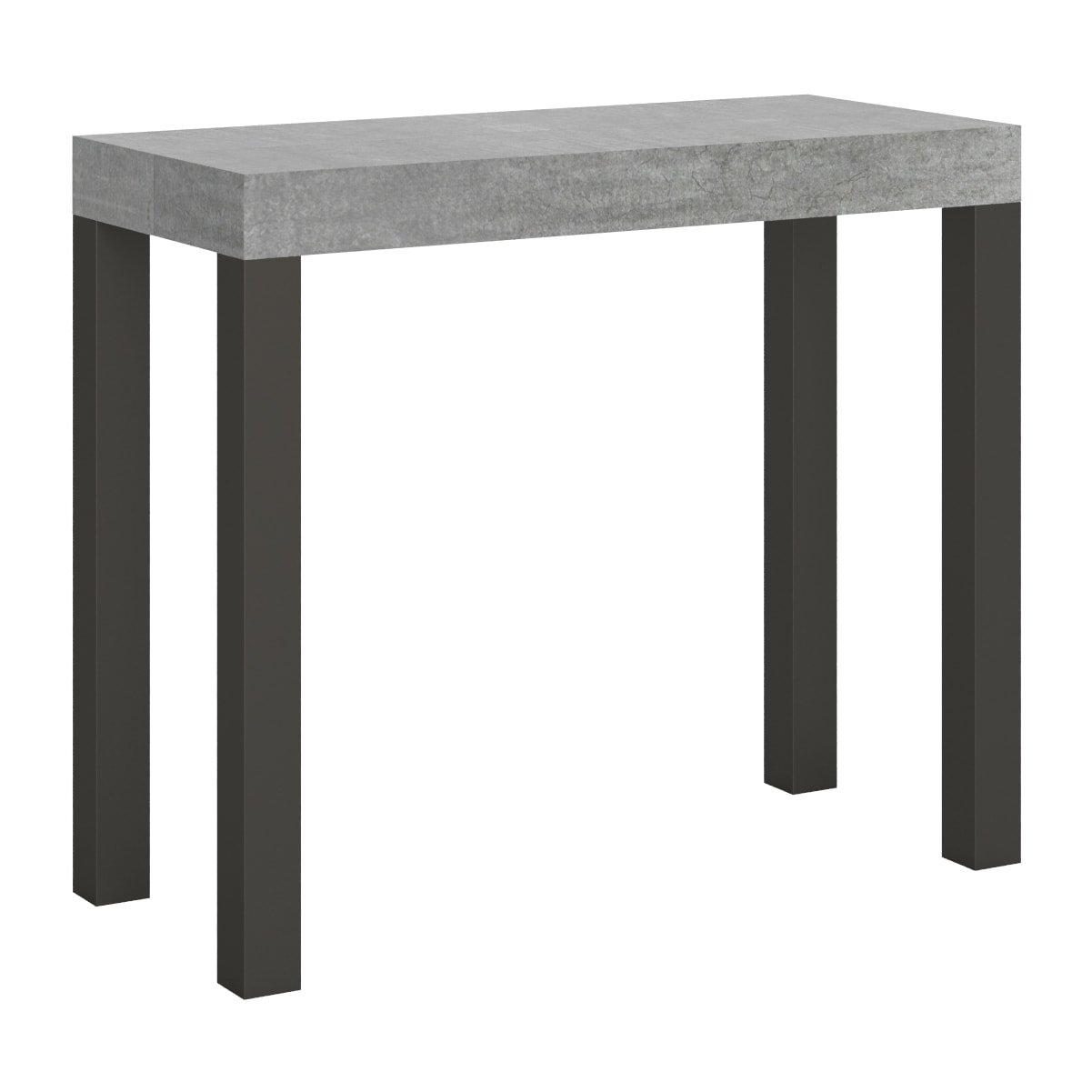 Console extensible 90x40/300 cm Everyday Gris Béton cadre Anthracite