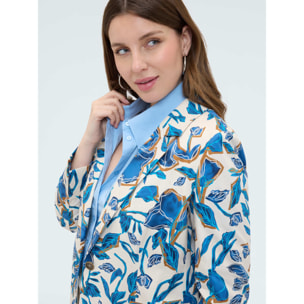Fiorella Rubino - Blazer con estampado floral - Light - blue
