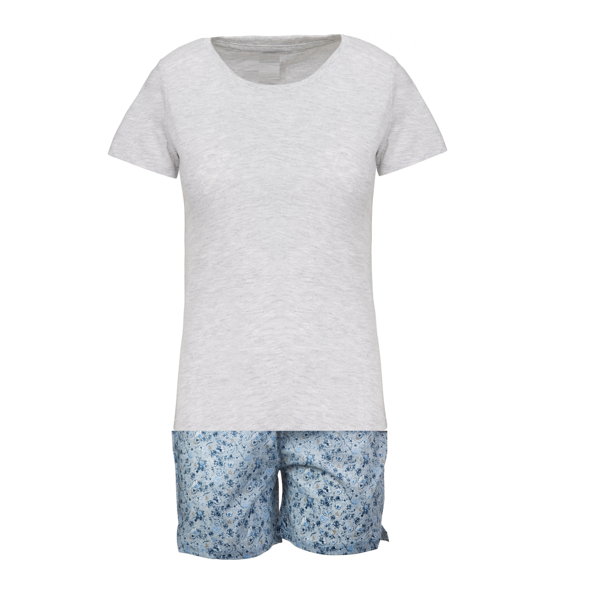 Pigiama leggero DONNA cotone fiori blu