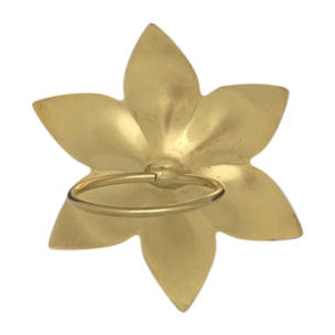 Anillo flor de laton en 3D dorado laton