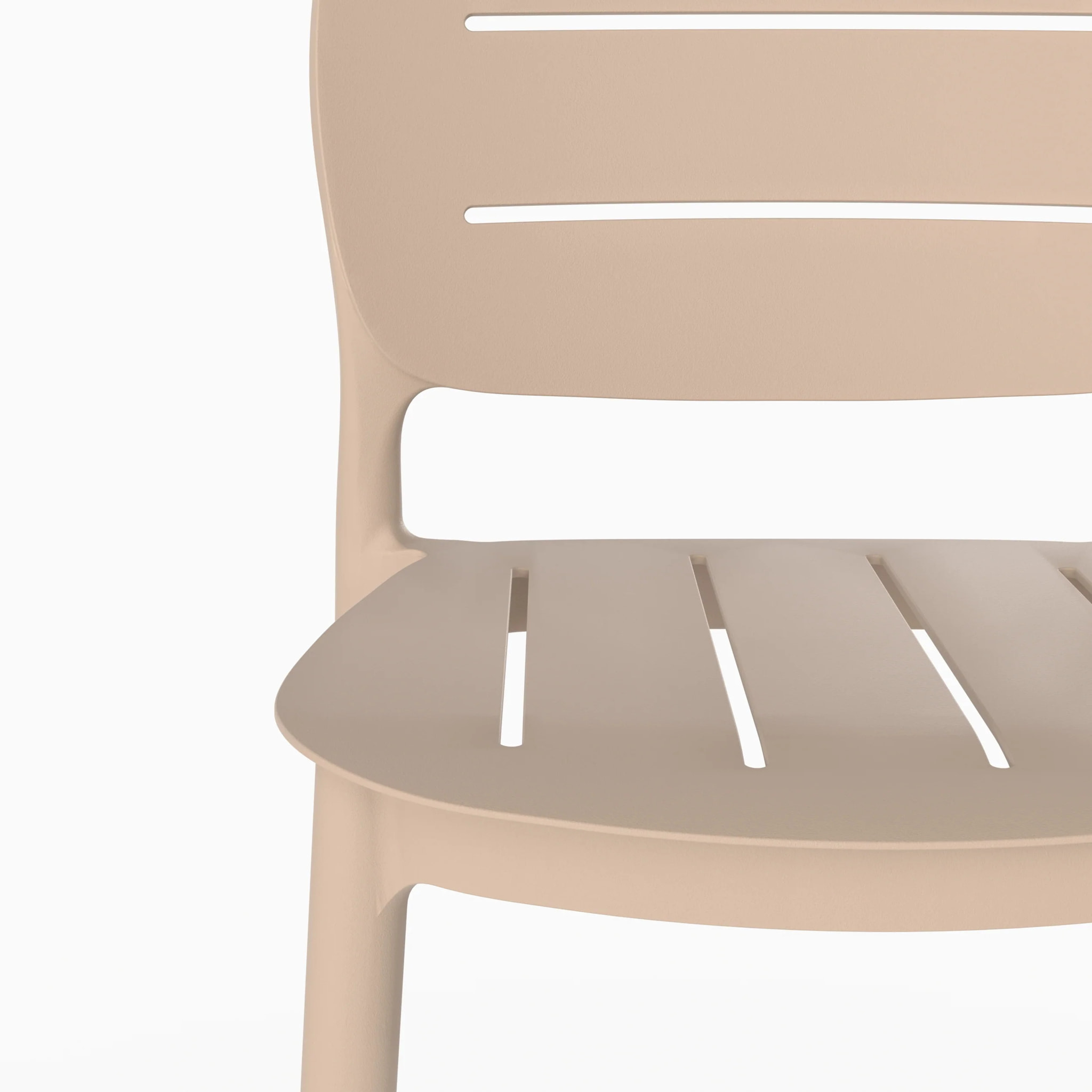Lot de 2 chaises de bar de jardin 75 cm en plastique beige - Lola