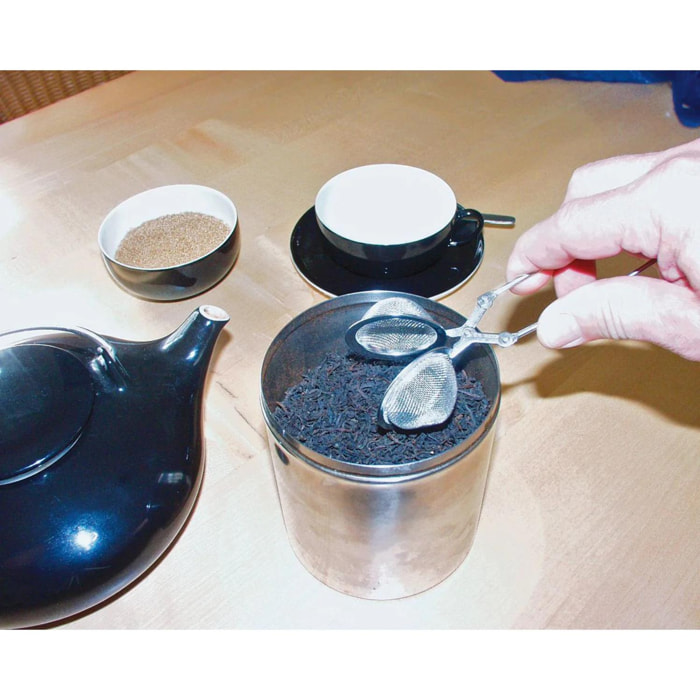 Boule à thé type pince à thé en inox 15 cm Fackelmann