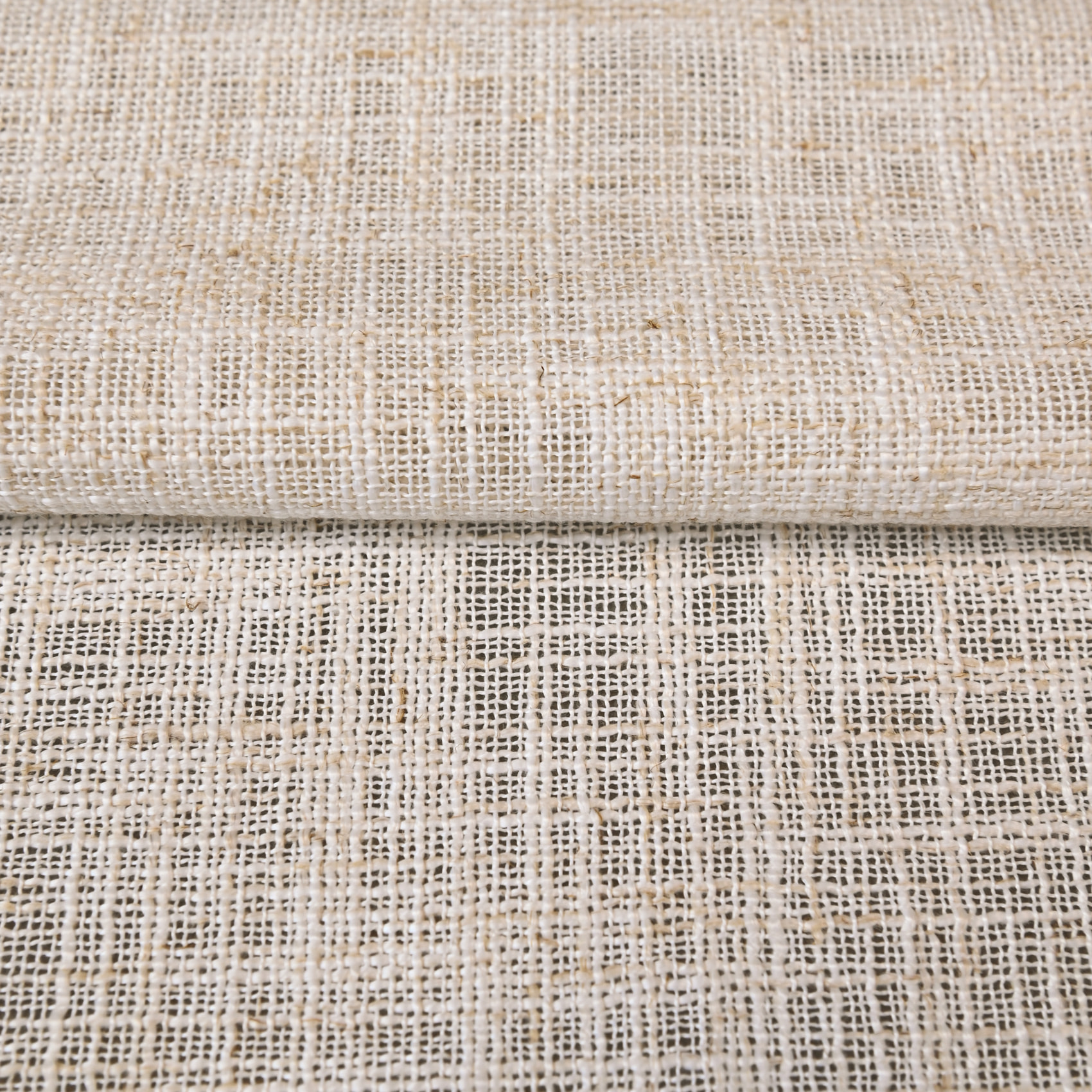 Tissu voilage poly-lin fil flammé - Lin