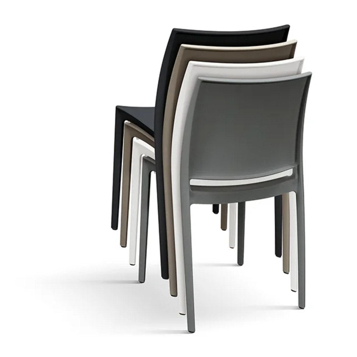 Set di 2 sedie NORTH BEACH in polipropilene tortora