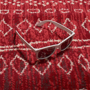 Tapis Ladi motif traditionnel Berbère rouge et beige