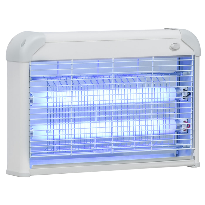 Outsunny Lampe UV anti-insectes anti moustique tue mouche électrique destructeur d'insectes 20 W gris
