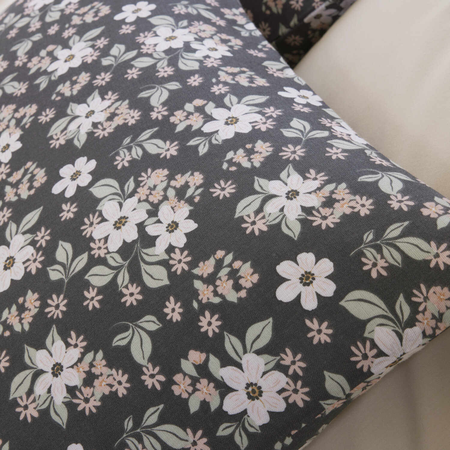 Parure housse de couette imprimé 100% gaze de coton - sakuria