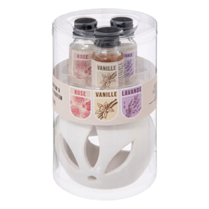 Brûle-parfum avec 3 huiles floral 10ml