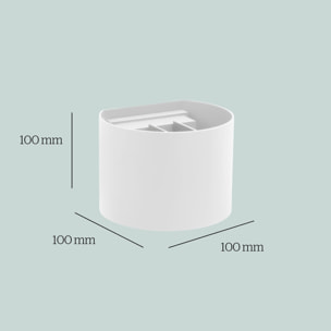 Forlight Axis Round aplique exterior en forma oval con led en blanco cálido 3000K en blanco