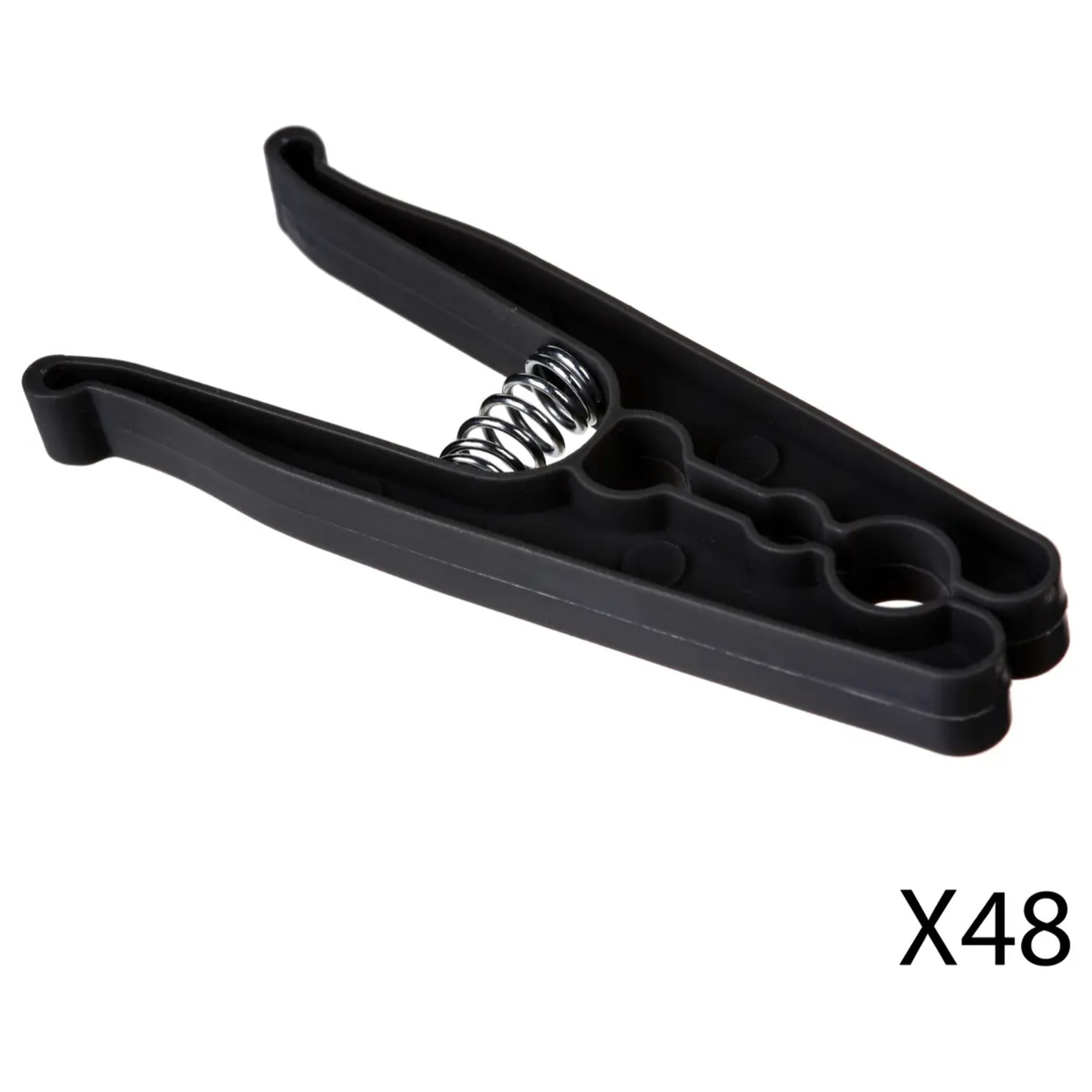 Lot de 48 pinces à linge Noir