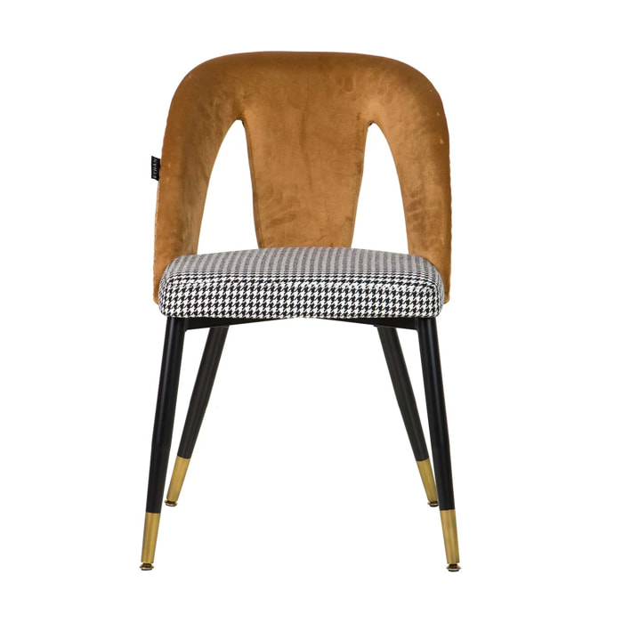 Silla Tachuelas Velvet Amarillo Stowe 49x54x82 Cm