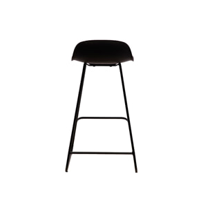 Tabourets de bar design noirs H65 cm (lot de 2) ELLA