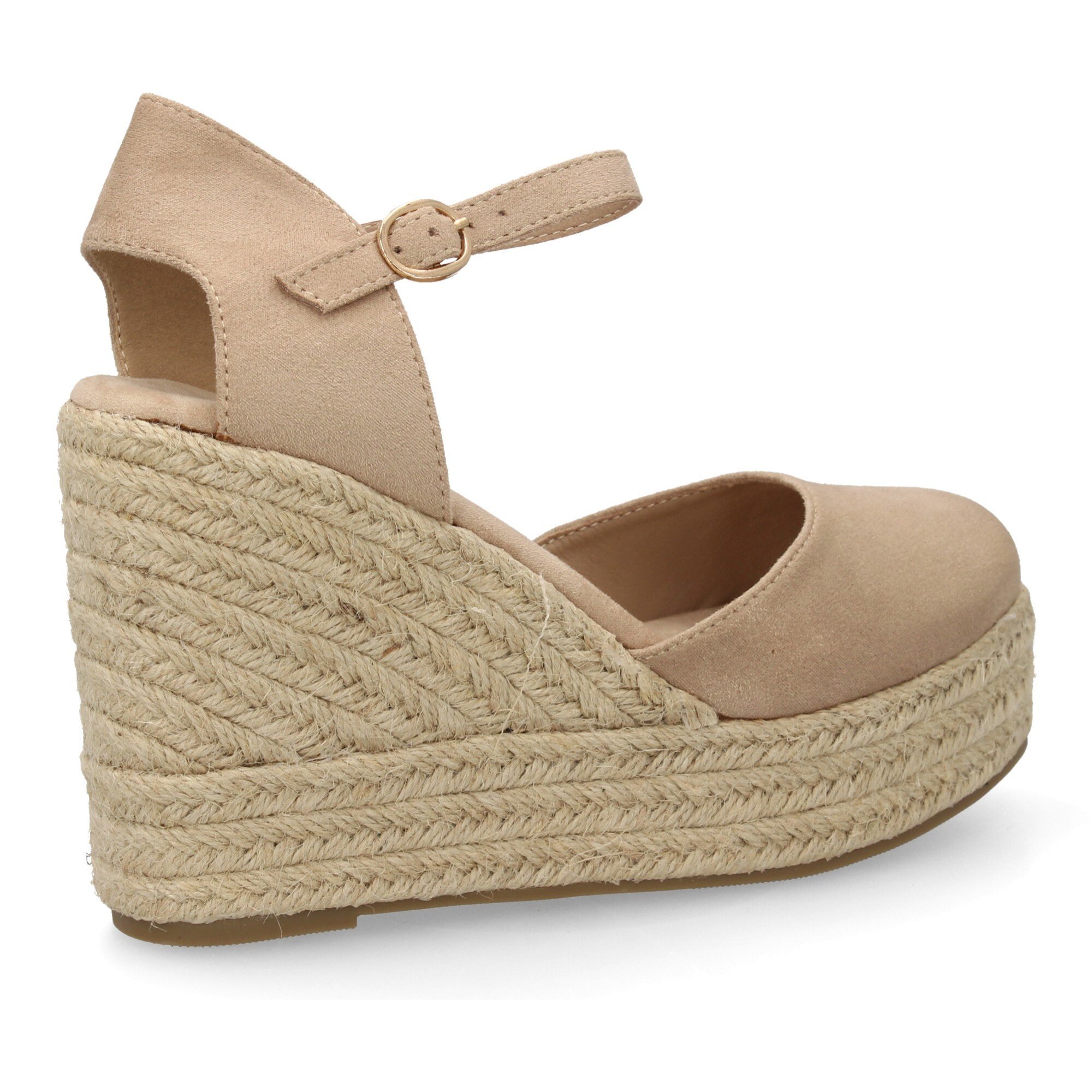 Alpargata cuña mujer talón cerrado y pulsera tobillo