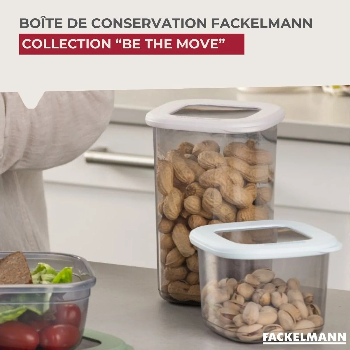 Lot de 2 Boites à Provisions Fackelmann Storage