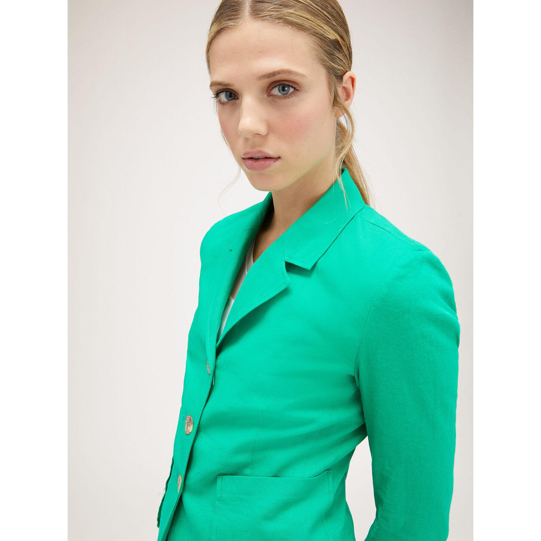 Motivi - Giacca blazer slim fit misto lino - Verde