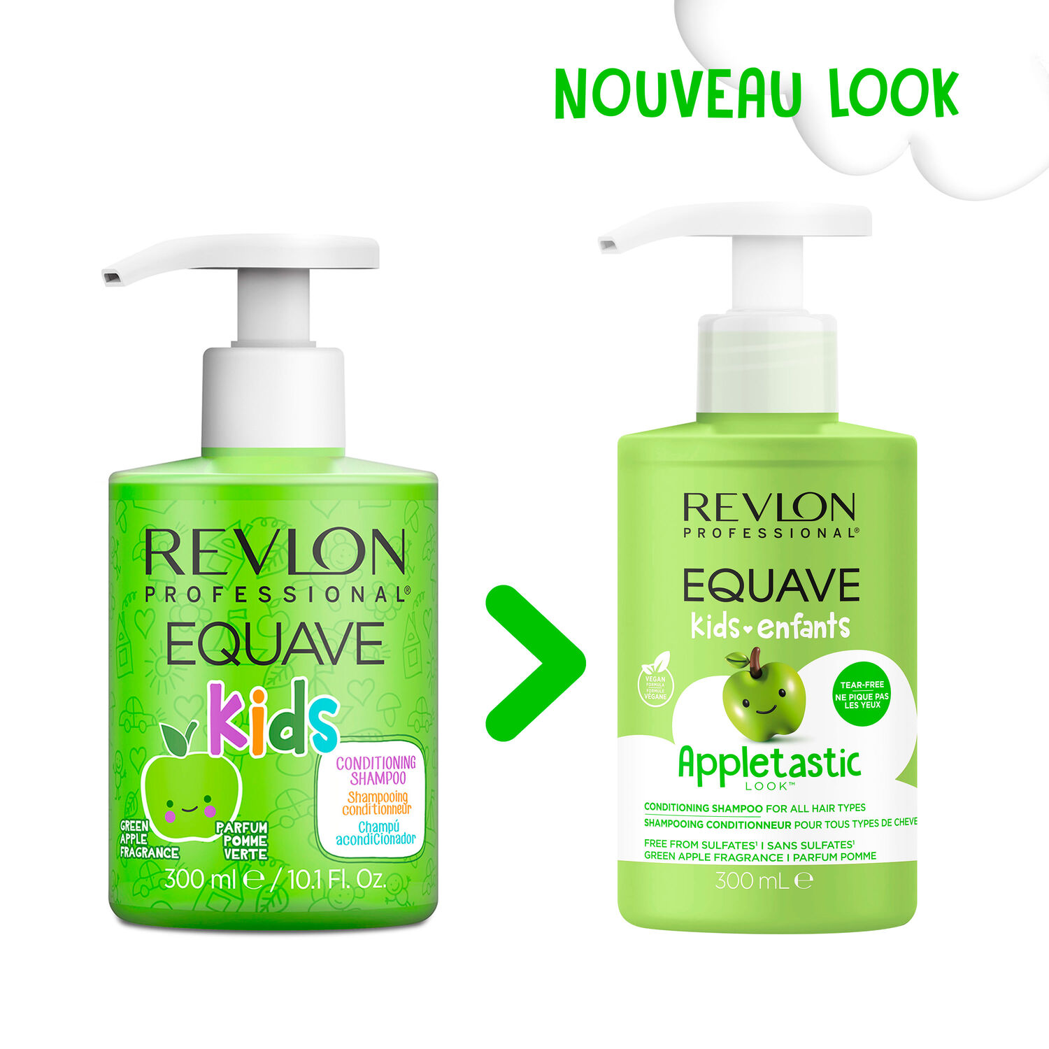 Equave Kids Enfants Appletastic - Shampooing Doux Démêlant Parfum Pomme 300 ml