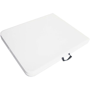 Table de jardin pliante en métal "Foldy" - 181 x 74 x 74 cm - Blanc