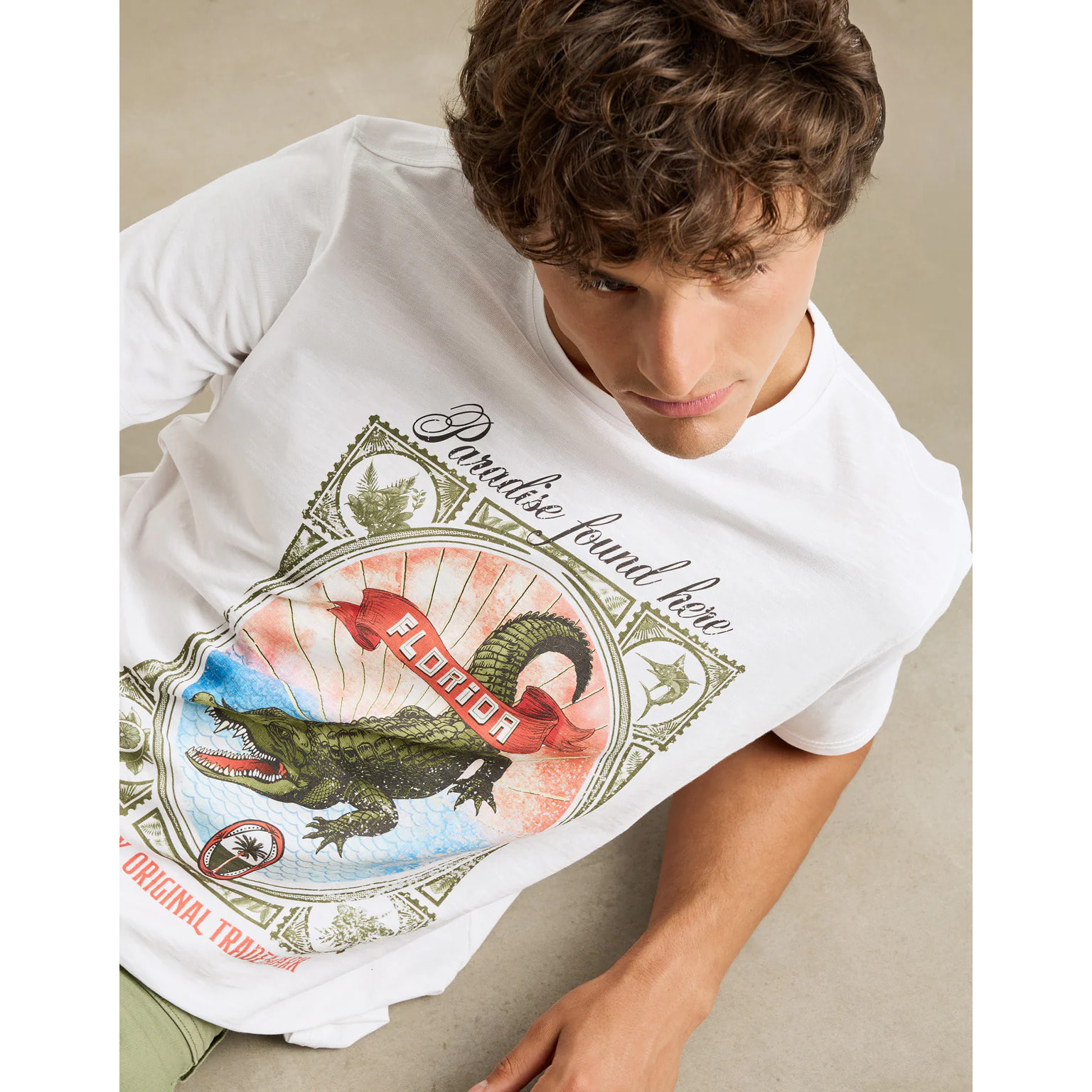 Camiseta Manga Corta Blanca - Springsteen