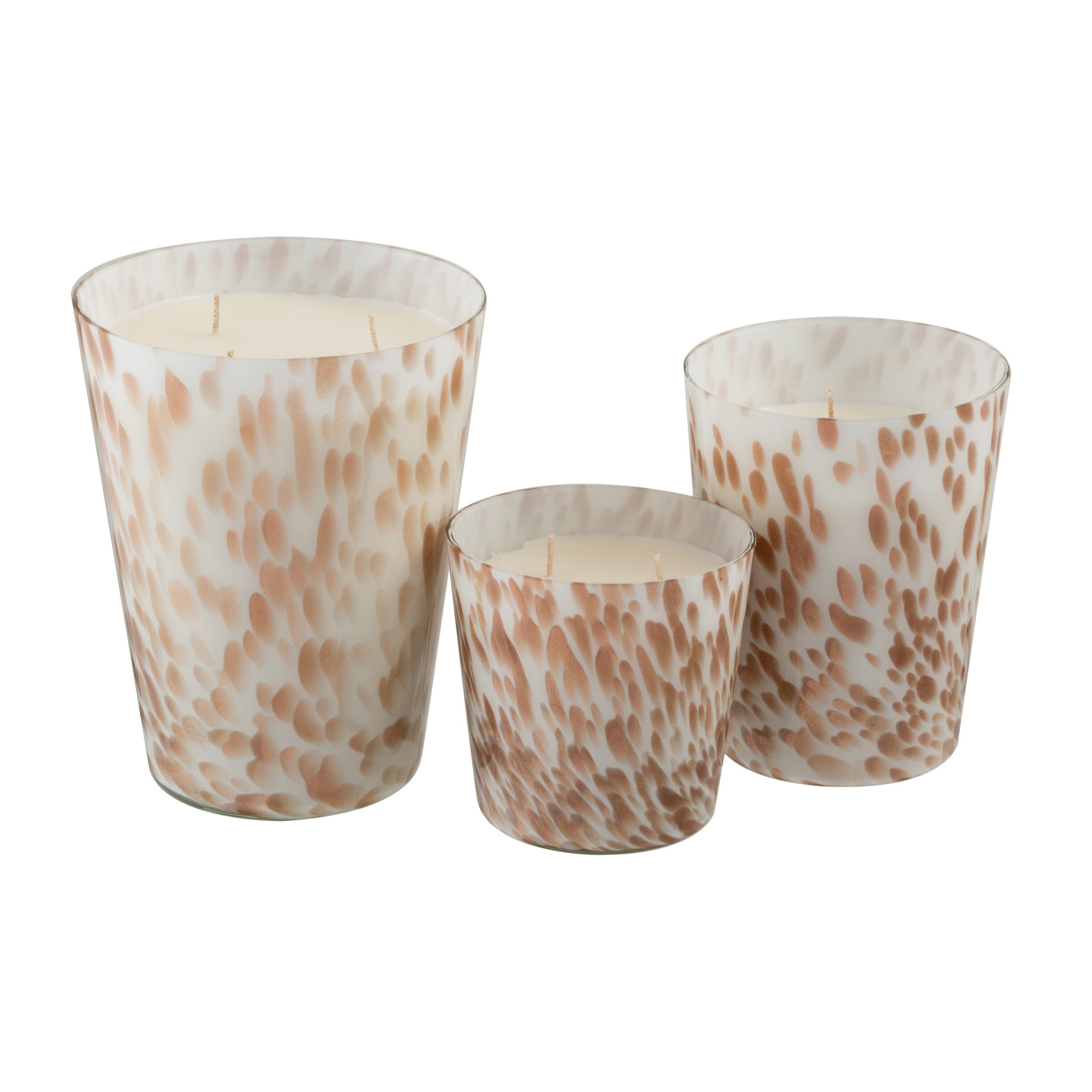 J-Line bougie parfumée Noa - Neon Night - verre - blanc/or - large - 95H