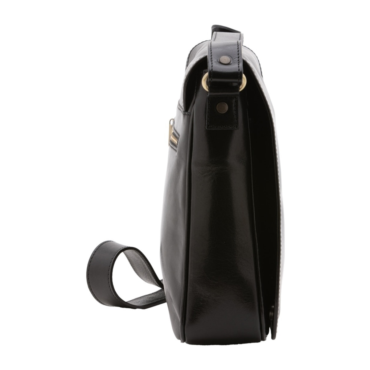 Borsa a tracolla da uomo in vera pelle - Modello False - Made in Italy - 29.0 x 28.0 x 9.0 cm