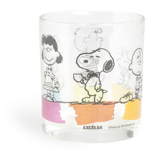 Set 6 Bicchieri Excelsa – Peanuts, Vetro Multicolore