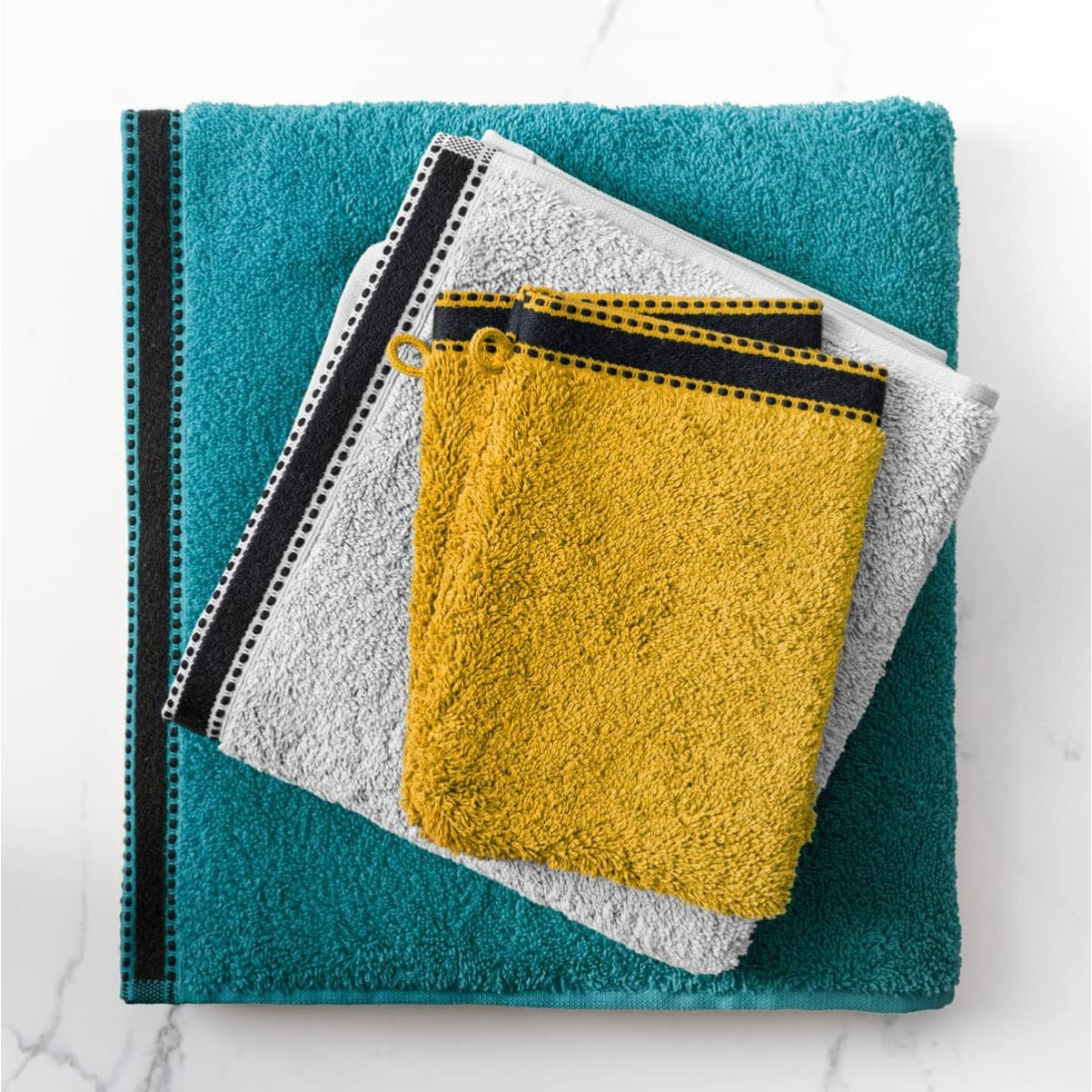 Serviette invité "Joia" - coton 550 gr/m² - lin 30x50 cm