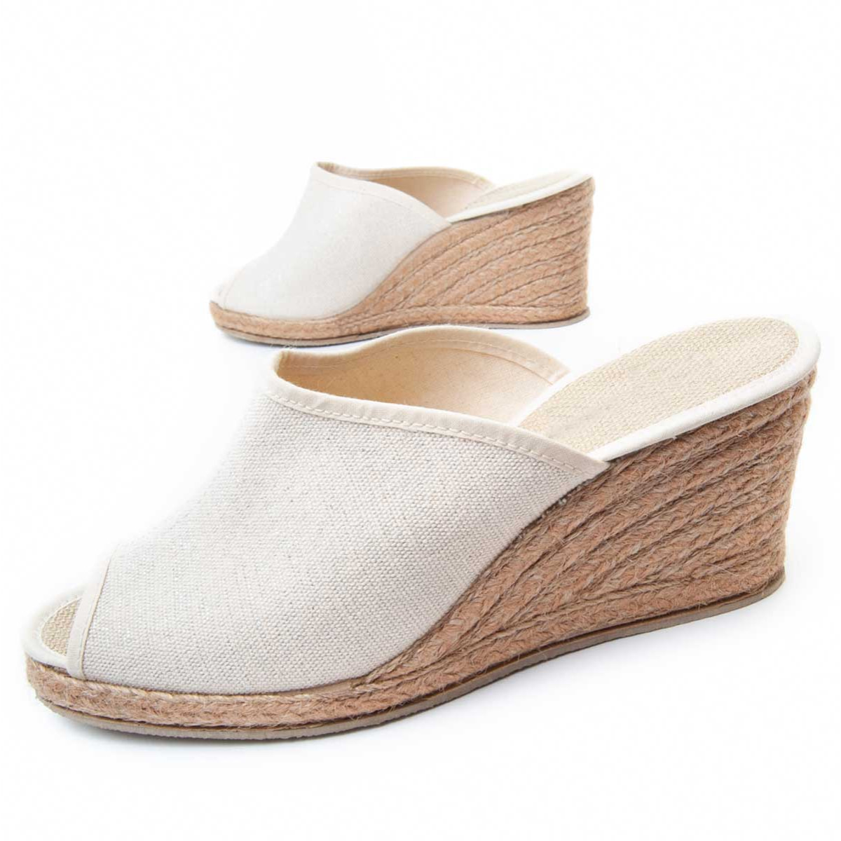 Sandalia De Cuña - Rosa - Altura: 4 Cm