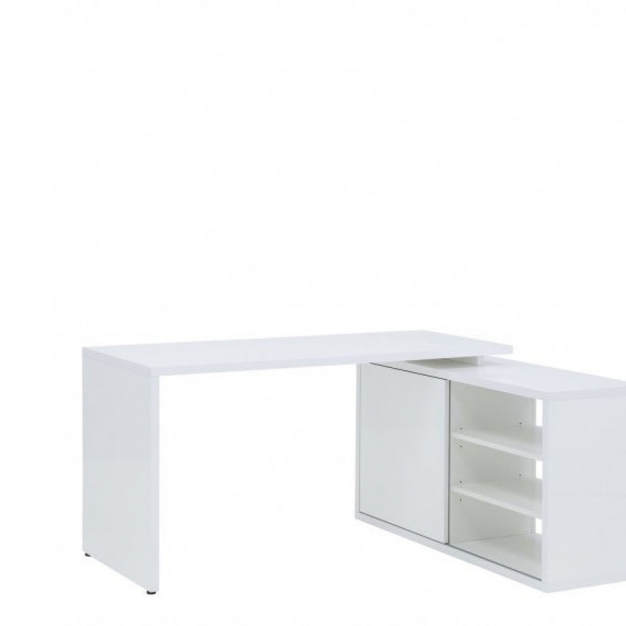 Bureau d'angle réversible 140 cm avec rangement - BROOK