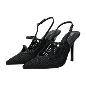 Décolleté sling back Donna Tata Italia Nero