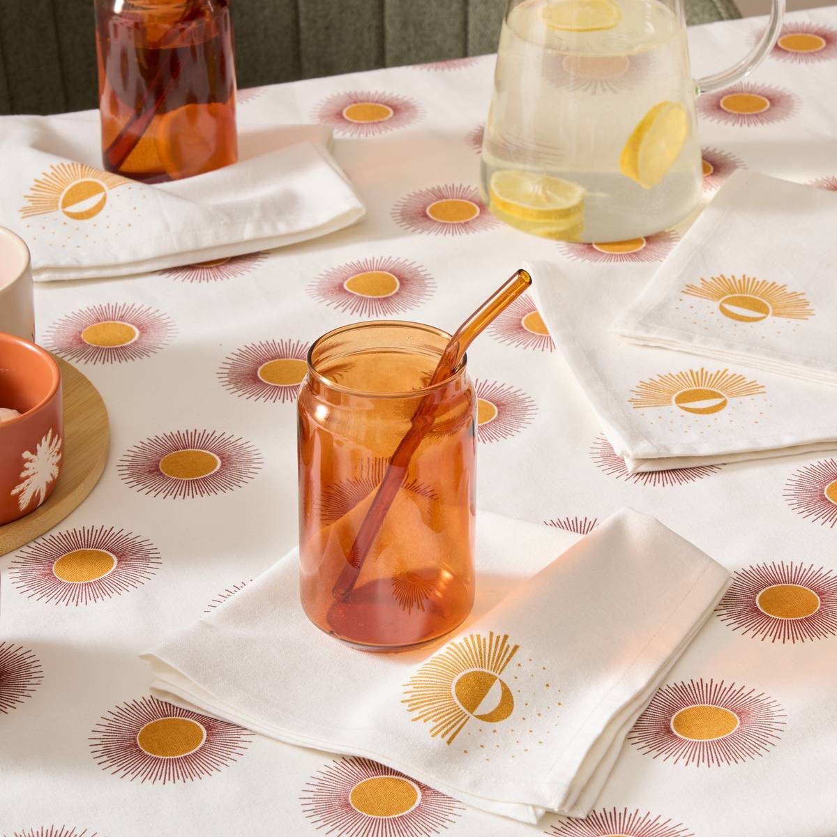 4 serviettes Solaris blanc L40xp40xH0,1cm