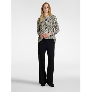 Elena Mirò - Blusa stampata - Nero
