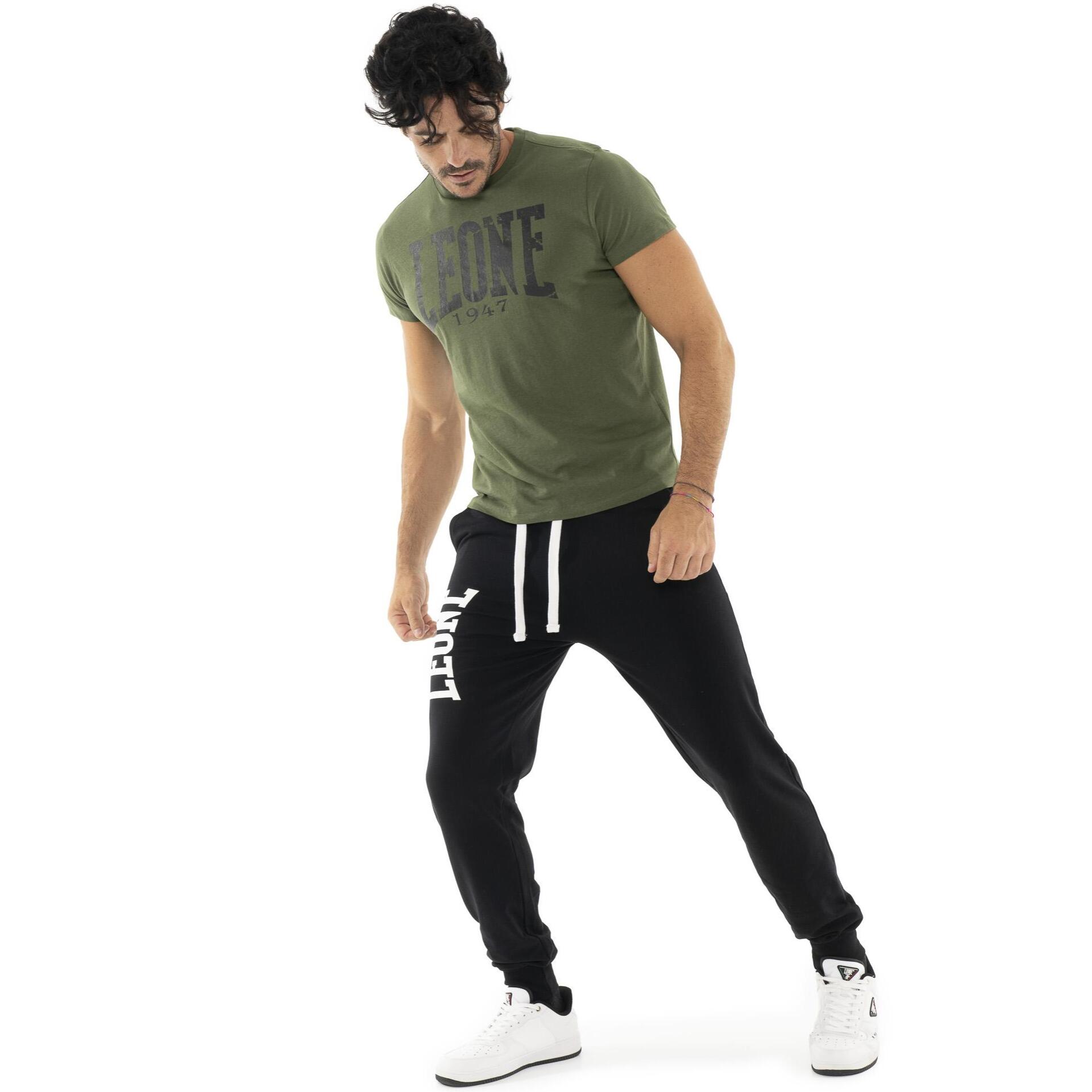 Pantalón de deporte de invierno para hombre con puño y gran logo "Basic"