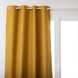 Rideau isolant occultant jaune moutarde 140x260cm
