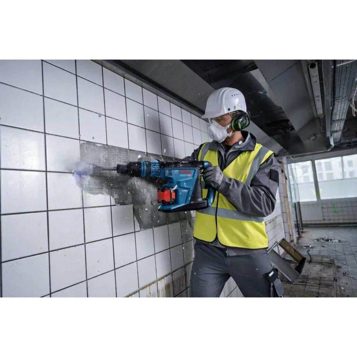 Perforateur BOSCH Professional GBH 18V-40 C Bi+Turbo 9 J - Sans batterie, ni chargeur - Coffret L-BOXX- 0611917100