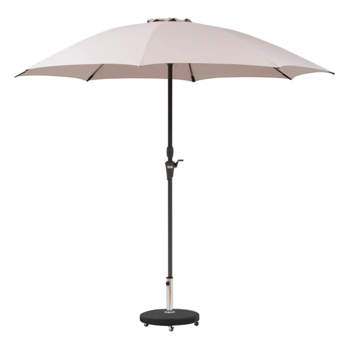 Parasol droit rond Sisko Taupe