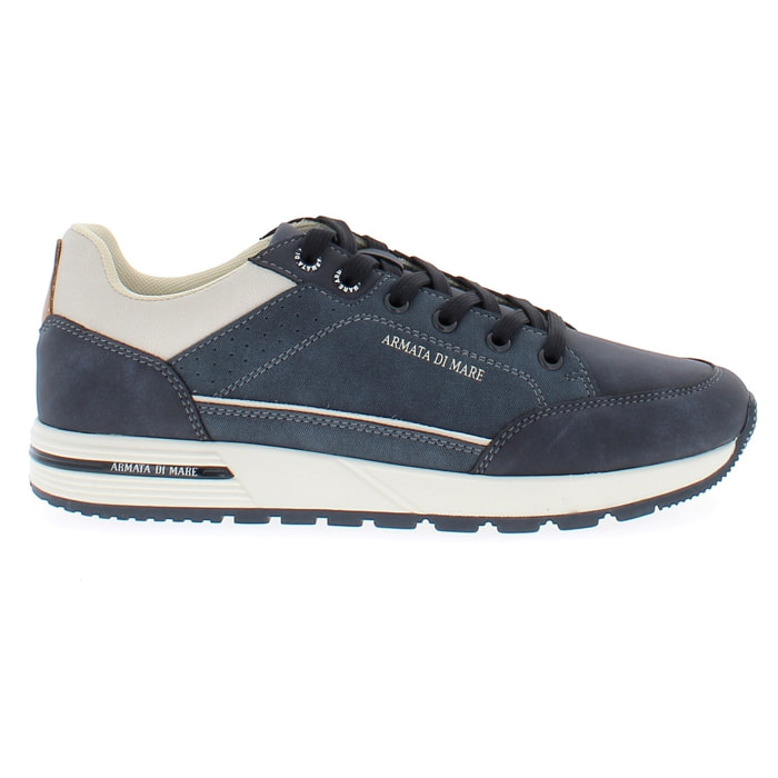 Armata di Mare Scarpe Uomo Sneakers Casual Stringate con Soletta Rimovibile in Memory Foam AMU 1L915 Navy