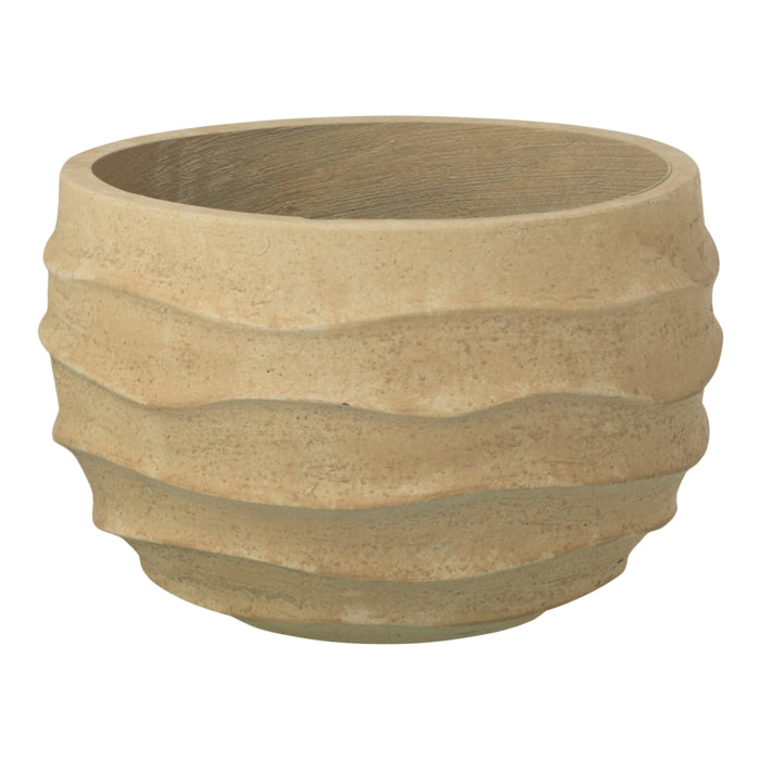 J-Line Cache-pot Vague + Extérieur Sable - beige - small