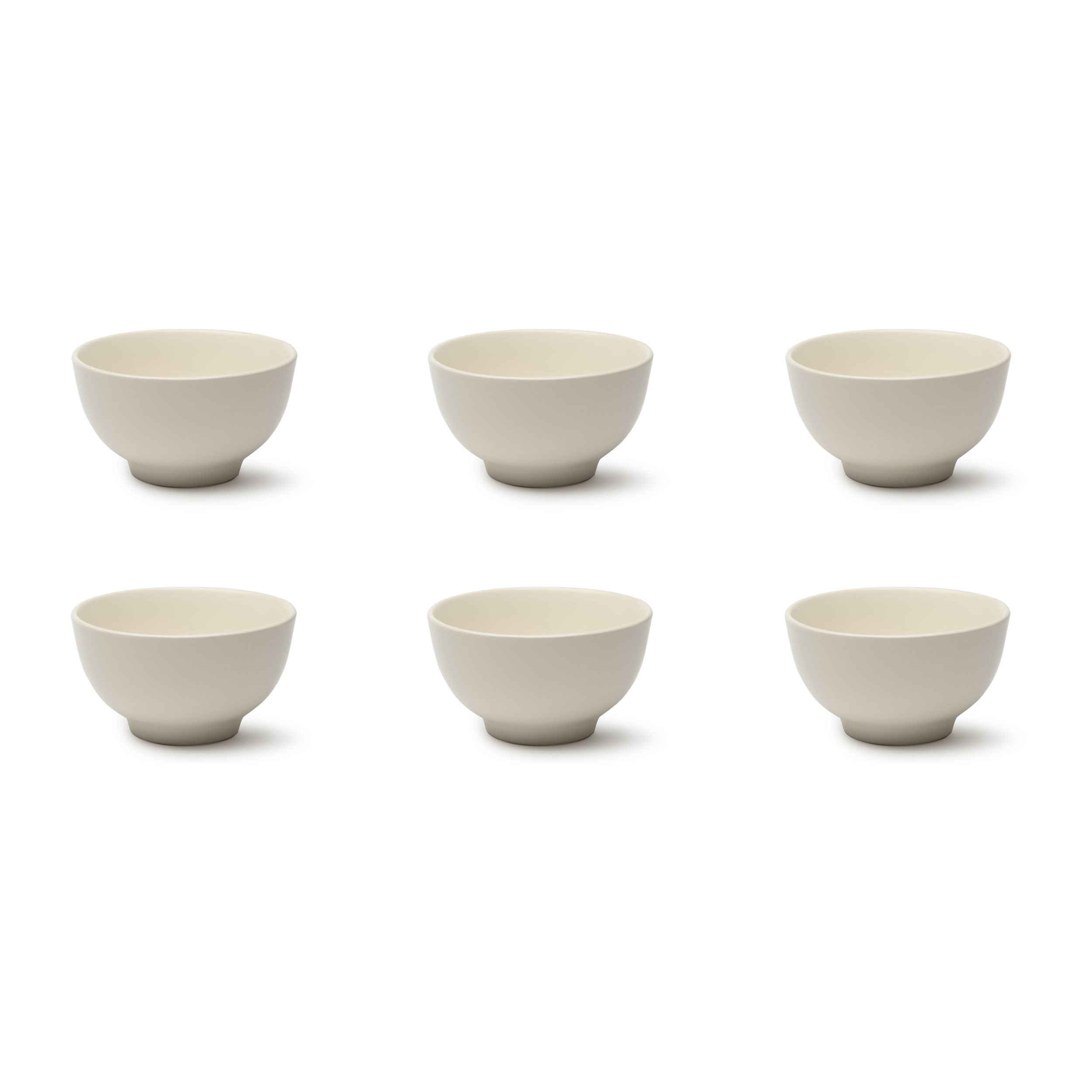 Set 6 scodelle Excelsa Fashion, stoneware bianco