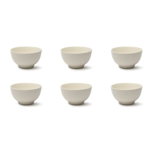 Set 6 scodelle Excelsa Fashion, stoneware bianco