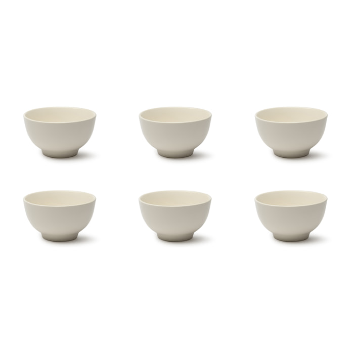 Set 6 scodelle Excelsa Fashion, stoneware bianco