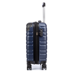 Set di 2 valigie Trolley espandibili, in materiale leggero ABS ad alta resistenza con angoli rinforzati. Chiusura numerica, 4 ruote doppie girevoli a 360° e rimovibili.