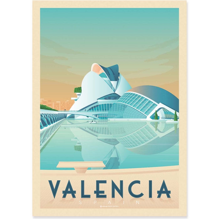 Affiche - Valencia - Olahoop Travel Posters