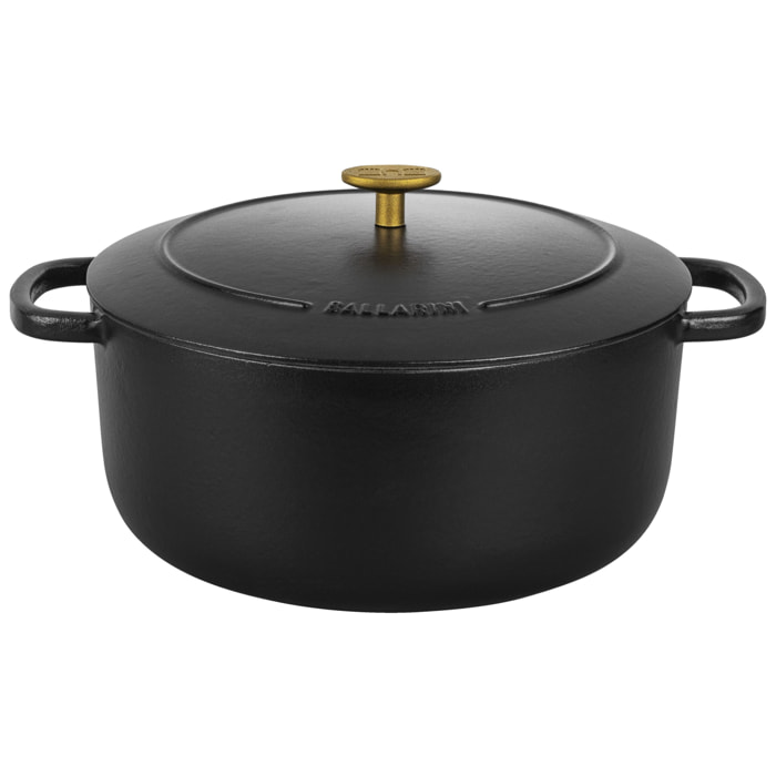 Cocotte en fonte Bellamonte, Rond(e), Noir, Fonte, 28 cm