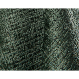 Miro - Canapé d'angle gauche 4 places convertible avec coffre en velours texturé - Vert