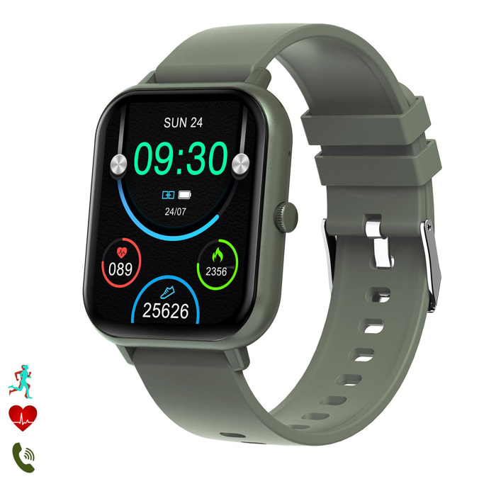 Smartwatch ZL54C con schermo da 1,8 HR, pressione sanguigna e monitor O2. Sommergibile, diverse modalità sportive, notifiche app.