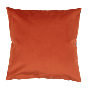 Cojin Velvet Naranja Azul 45x13x45 Cm