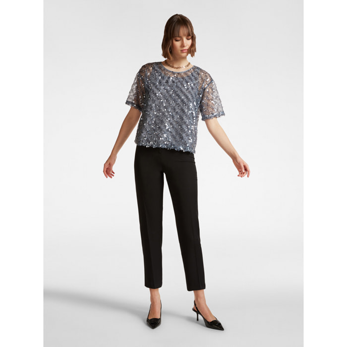 Elena Mirò - Pantalón recto elegante - Negro