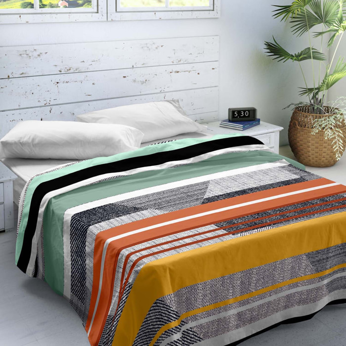 Naturals - Juego de Sábanas Estampadas - Incluye 1 o 2 Fundas de Almohada + 1 Sábana Bajera - 100% Algodón - Denim